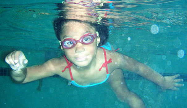 learning different swim strokes